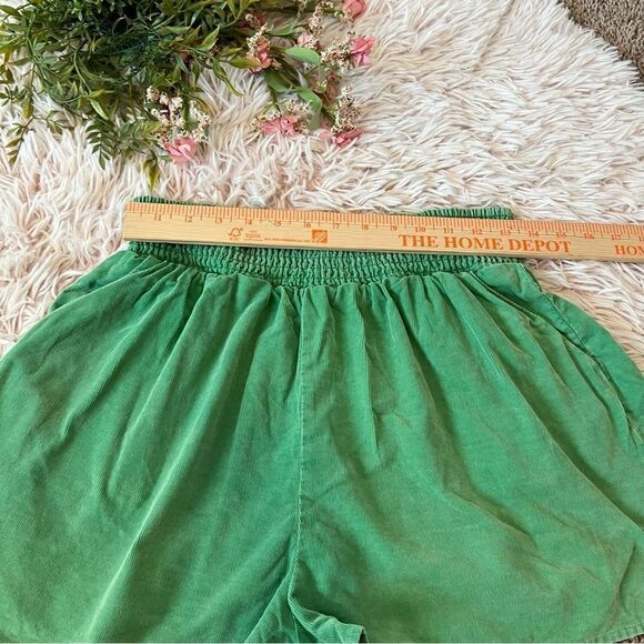 Stitch & Pine Green Corduroy Pull On High Waisted Shorts Sz M Tennis Prep - Picture 4 of 8
